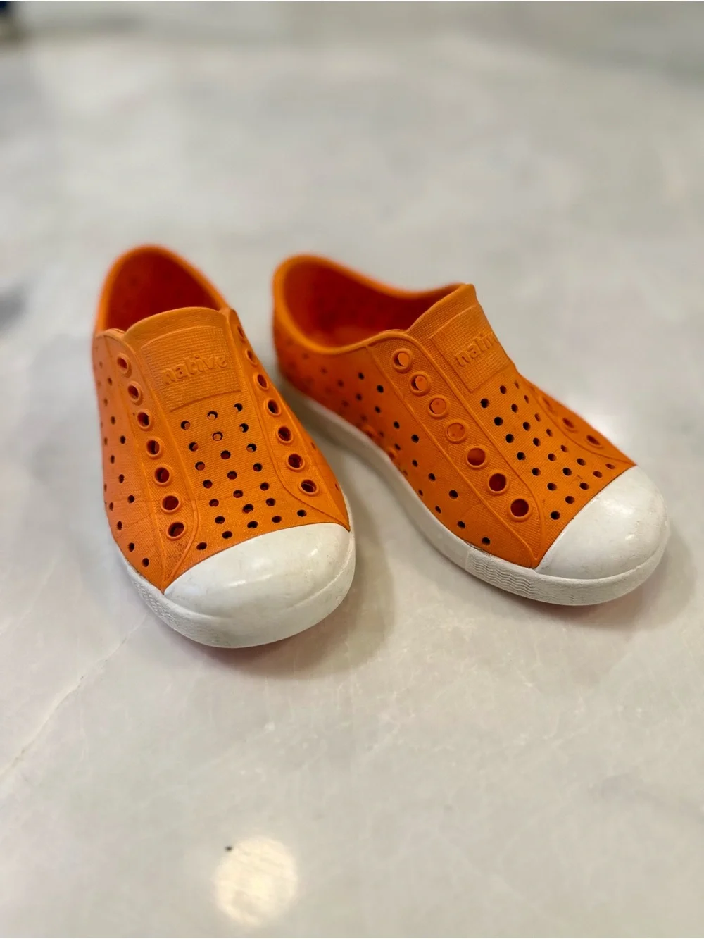 Native Toddler Slip-On Shoes in Orange Size 8